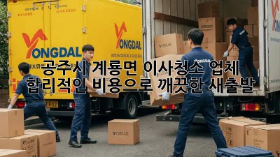 공주시 계룡면 이사청소 업체: 합리적인 비용으로 깨끗한 새출발! ✨