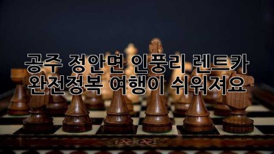 공주 정안면 인풍리 렌트카 완전정복🚗💨: 여행이 쉬워져요!